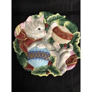 Cat Lovers Decorative Christmas Plate